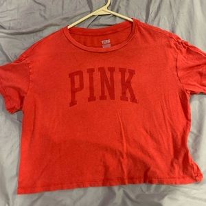 pink crop top